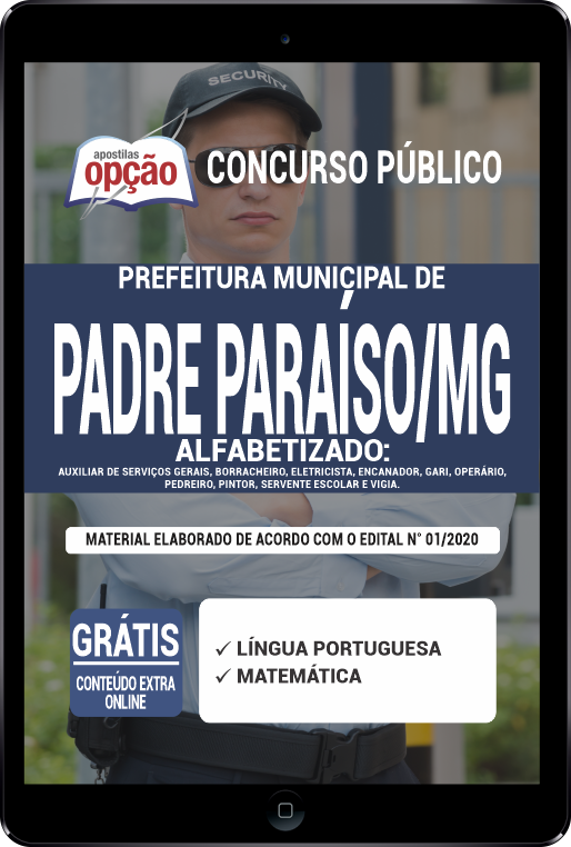 Apostila Prefeitura de Padre Paraíso - MG PDF - Alfabetizado