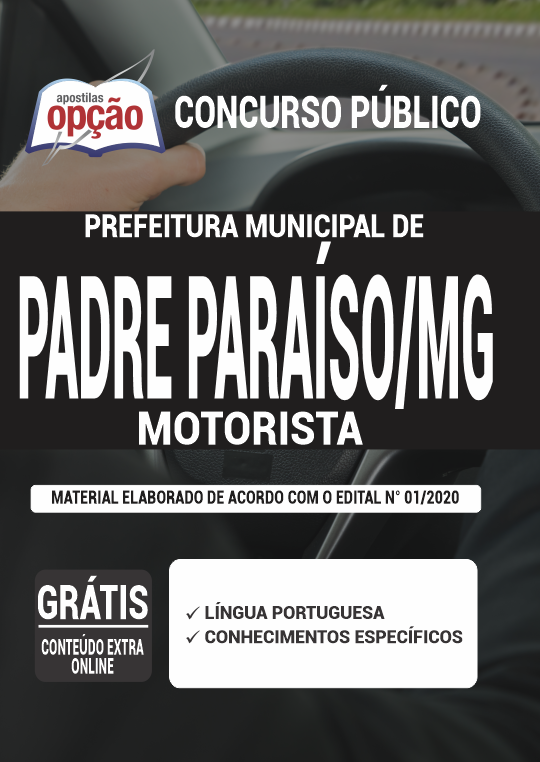 Apostila Prefeitura de Padre Paraíso - MG - Motorista