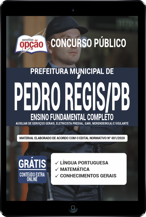 Apostila Prefeitura de Pedro Régis PB PDF - Ensino Fund Completo