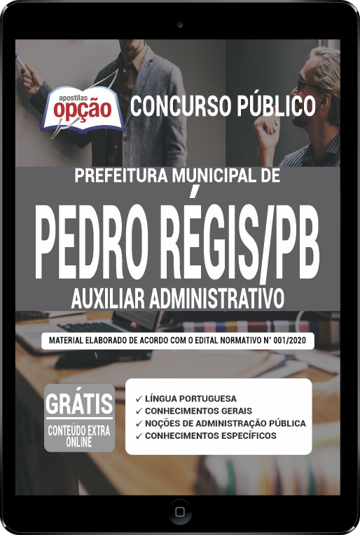 Apostila Prefeitura de Pedro Régis PB PDF - Aux Administrativo