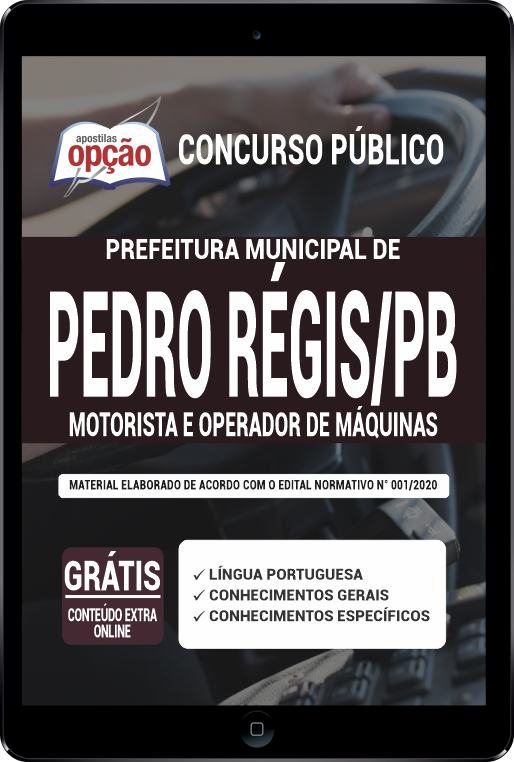 Apostila Prefeitura de Pedro Régis PB PDF - Motorista/Op Máquinas