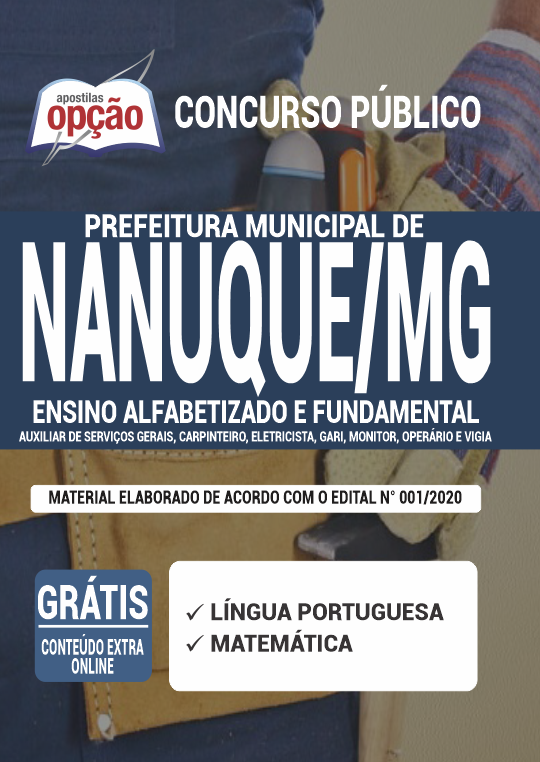 Apostila Prefeitura  Nanuque - MG - Alfabetizado e Fundamental