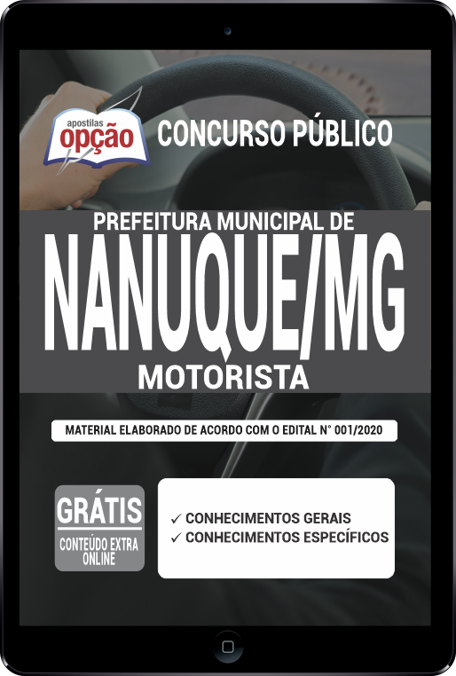 Apostila Prefeitura de Nanuque - MG em PDF - Motorista