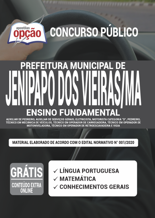 Apostila Prefeitura  de Jenipapo dos Vieiras - MA - Ensino Fundamental