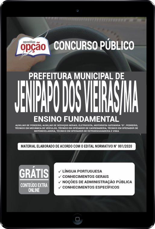 Apostila Prefeitura  Jenipapo dos Vieiras - MA PDF - Ensino Fundamental