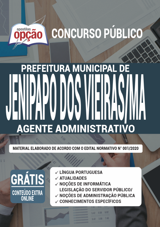 Apostila Prefeitura  de Jenipapo dos Vieiras - MA - Agente Admin