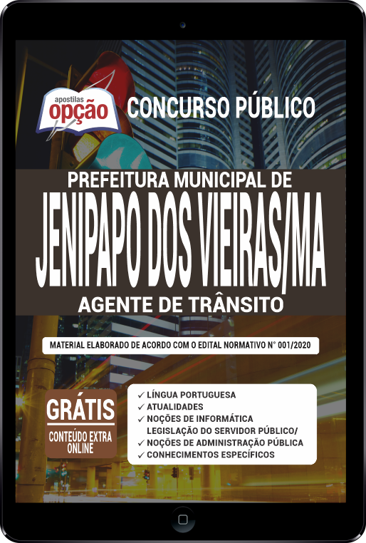 Apostila Prefeitura  Jenipapo dos Vieiras - MA PDF - Agente de Trânsito