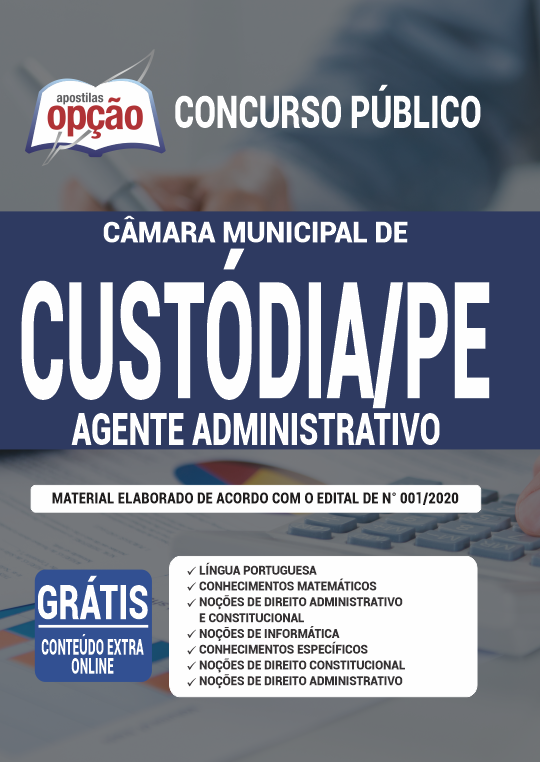 Apostila Câmara de Custódia - PE - Agente Administrativo