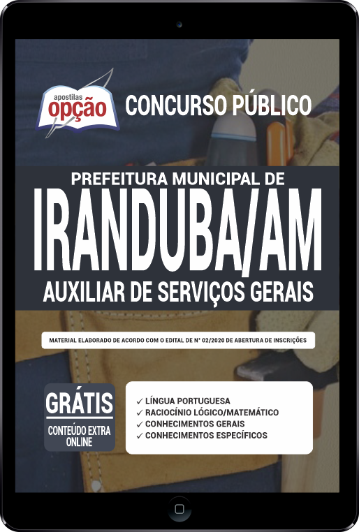 Apostila Prefeitura  de Iranduba AM PDF - Auxiliar de Serviços Gerais