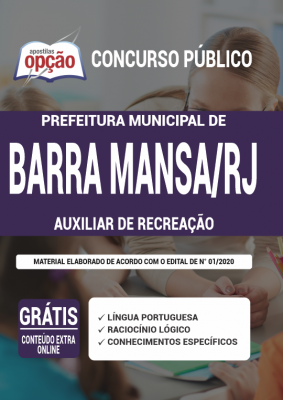 Apostila Prefeitura de Barra Mansa - RJ - Auxiliar de Recreação