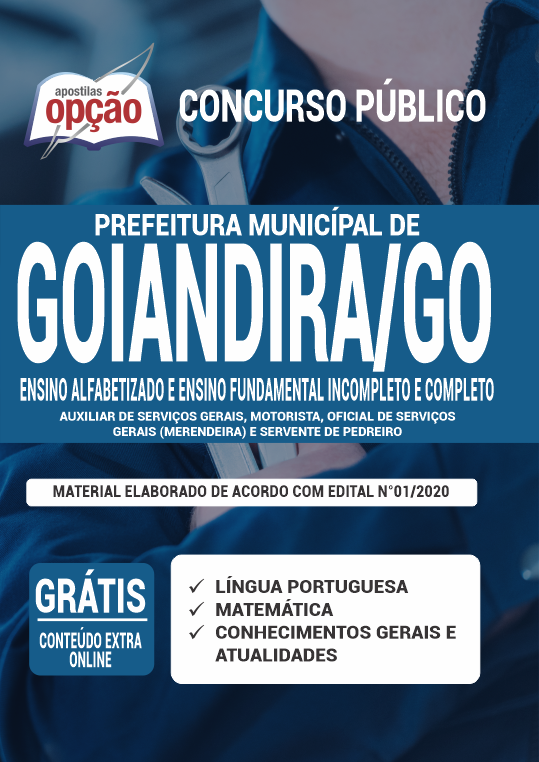 Apostila Prefeitura  Goiandira - GO - Ensino Alfabetizado/Fundamental