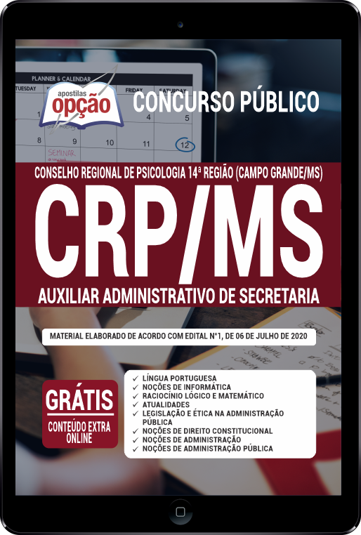 Apostila CRP-MS em PDF - Auxiliar Administrativo de Secretaria