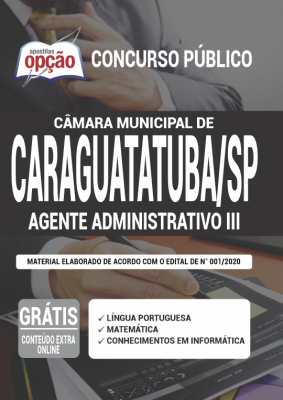 Apostila Câmara de Caraguatatuba - SP - Assistente Administrativo III