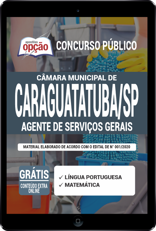 Apostila Câmara de Caraguatatuba SP PDF - Aux de Serviços Gerais