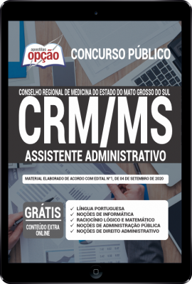 Apostila CRM-MS em PDF - Assistente Administrativo