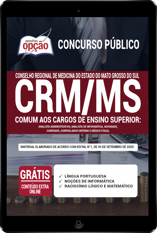 Apostila CRM-MS PDF - Comum aos Cargos de Ensino Superior