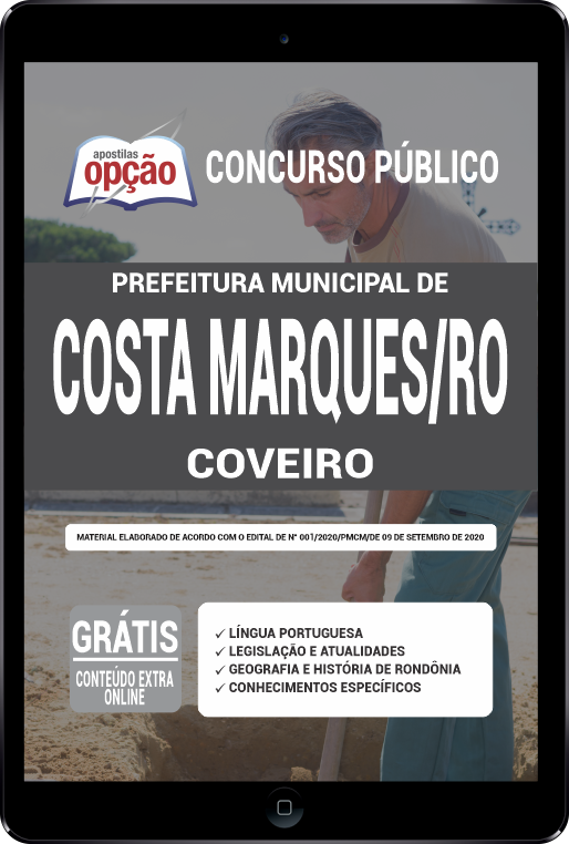 Apostila Prefeitura de Costa Marques - RO em PDF - Coveiro