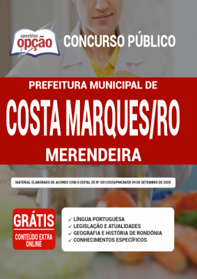 Apostila Prefeitura de Costa Marques - RO - Merendeira