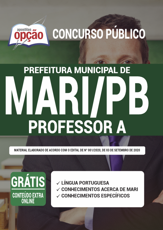 Apostila Prefeitura de Mari - PB - Professor A