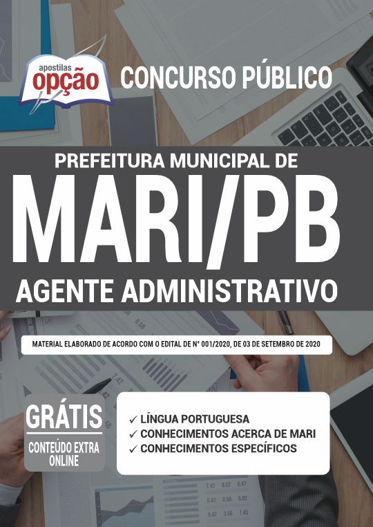 Apostila Prefeitura de Mari - PB - Agente Administrativo