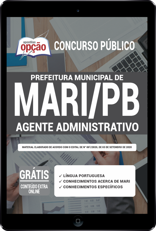 Apostila Prefeitura de Mari - PB PDF - Agente Administrativo