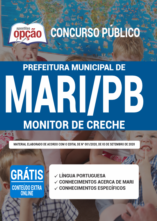 Apostila Prefeitura de Mari - PB - Monitor de Creche