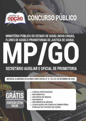 Apostila MP-GO - Secretário Auxiliar e Oficial de Promotoria