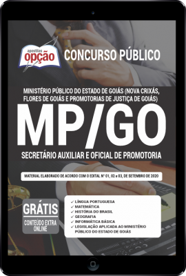 Apostila MP-GO em PDF - Secretário Auxiliar e Oficial de Promotoria