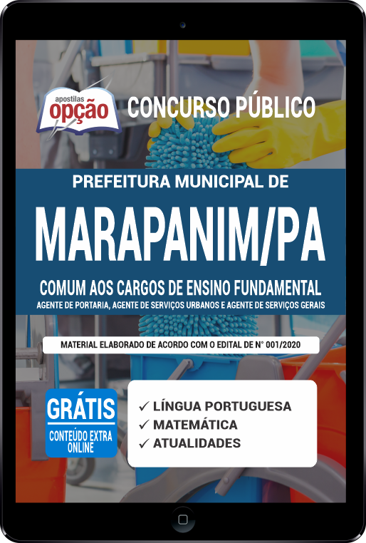 Apostila Prefeitura  de Marapanim PA PDF - Cargos de Ensino Fundamental