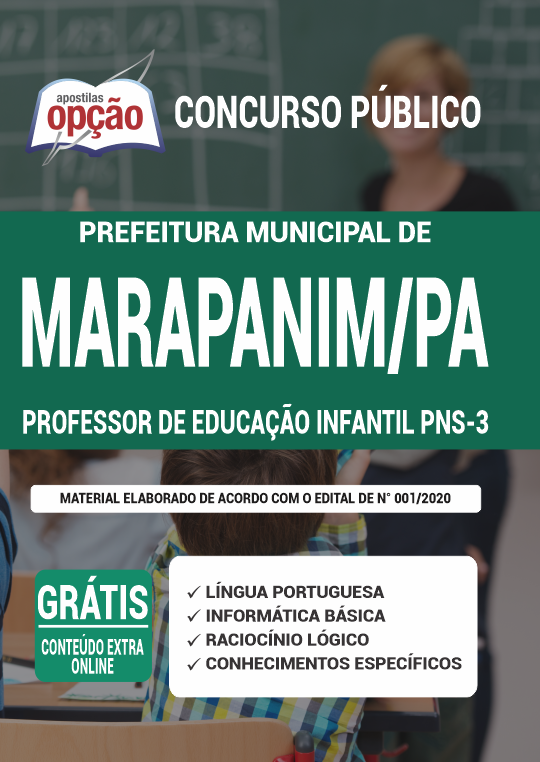 Apostila Prefeitura  Marapanim PA - Professor de Educação Infantil PNS-3