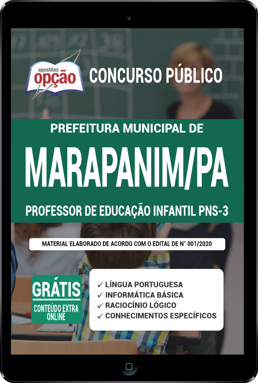 Apostila Prefeitura  Marapanim PA em PDF - Prof de Educação Infantil PNS-3