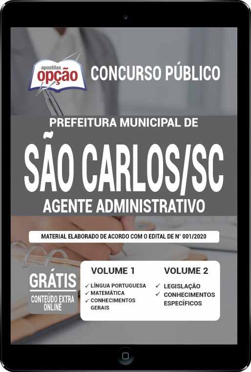 Apostila Prefeitura de São Carlos SC PDF - Agente Administrativo