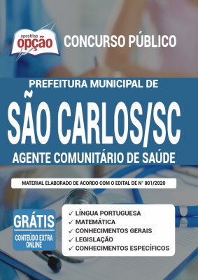 Apostila Prefeitura de São Carlos - SC - Agente Comunitário de Saúde