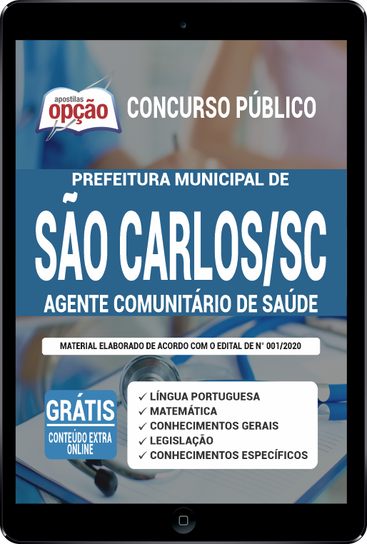 Apostila Prefeitura  de São Carlos SC PDF - Agente Comunitário de Saúde