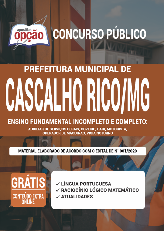 Apostila Prefeitura de Cascalho Rico - MG - Ensino Fundamental