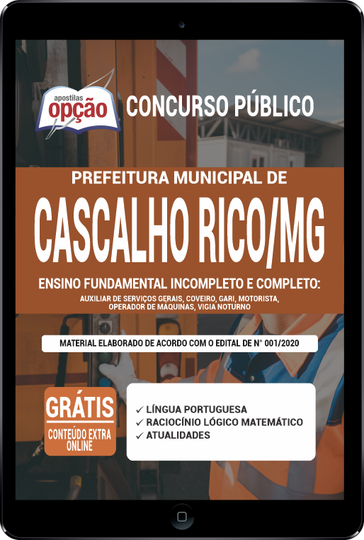 Apostila Prefeitura de Cascalho Rico MG PDF - Ensino Fundamental