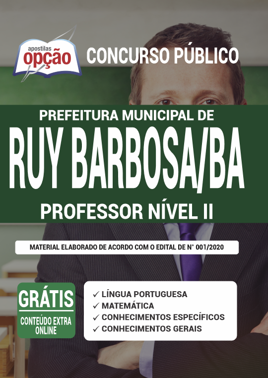 Apostila Prefeitura de Ruy Barbosa - BA - Professor Nível II