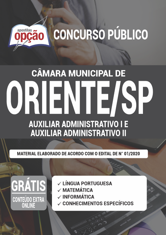 Apostila Câmara de Oriente - SP - Auxiliar Adm I e II