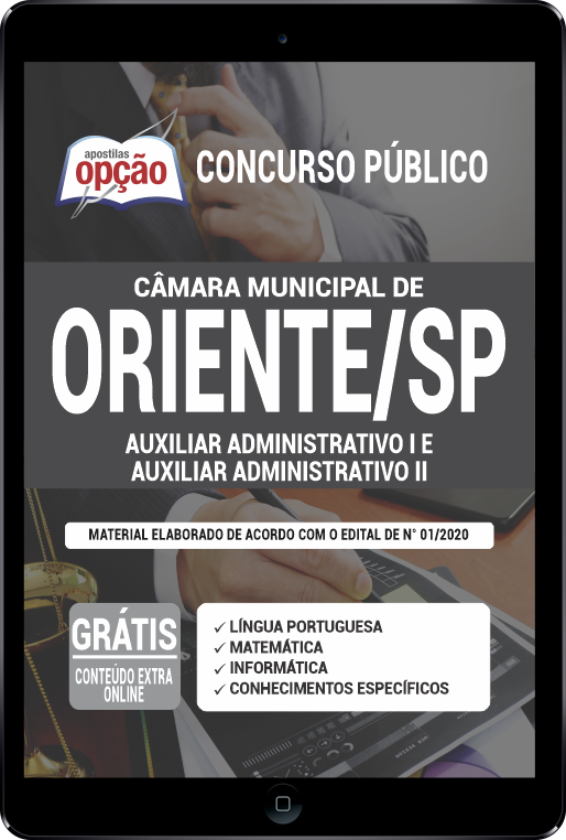 Apostila Câmara de Oriente - SP PDF - Auxiliar Adm I e II