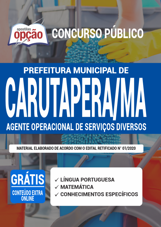 Apostila Prefeitura de Carutapera - MA - Agente Operacional