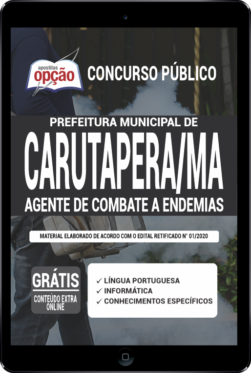 Apostila Prefeitura  de Carutapera MA PDF - Agente de Combate a Endemias