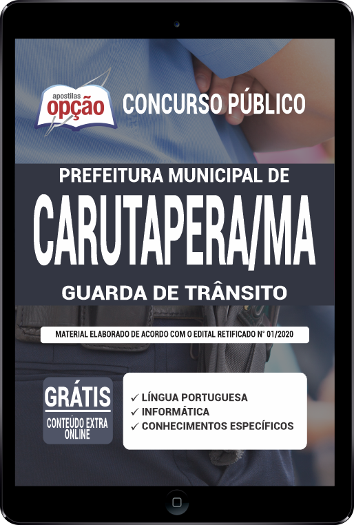 Apostila Prefeitura  de Carutapera - MA PDF - Guarda de Trânsito