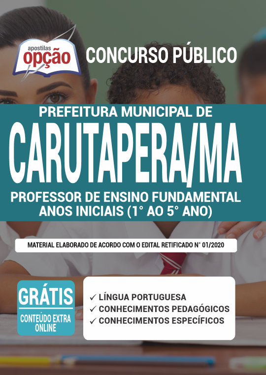 Apostila Prefeitura  de Carutapera - MA - Professor de Ensino Fundamental