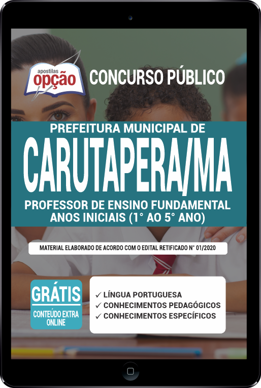 Apostila Prefeitura  Carutapera MA PDF - Professor de Ensino Fundamental