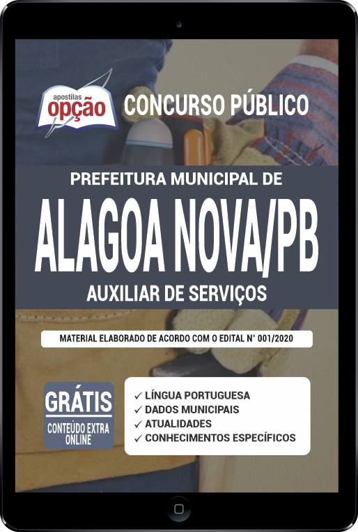 Apostila Prefeitura de Alagoa Nova PB PDF - Auxiliar de Serviços