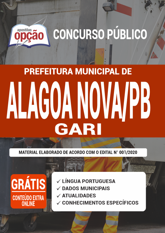 Apostila Prefeitura de Alagoa Nova - PB - Gari