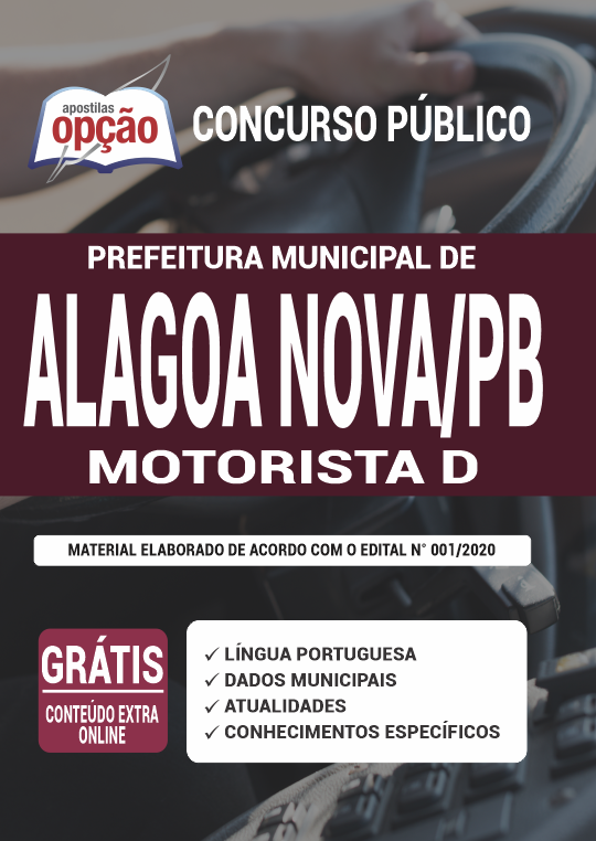 Apostila Prefeitura de Alagoa Nova - PB - Motorista - D