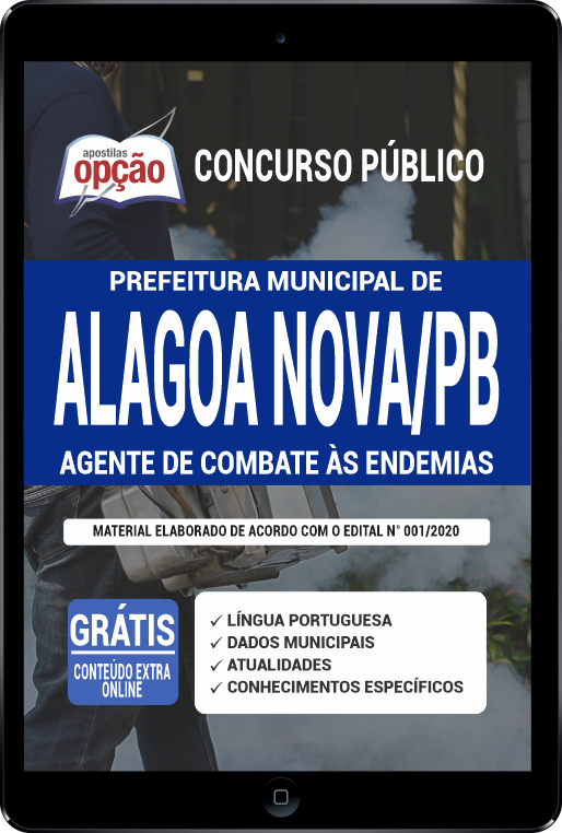 Apostila Prefeitura  Alagoa Nova PB PDF - Agente de Combate às Endemias