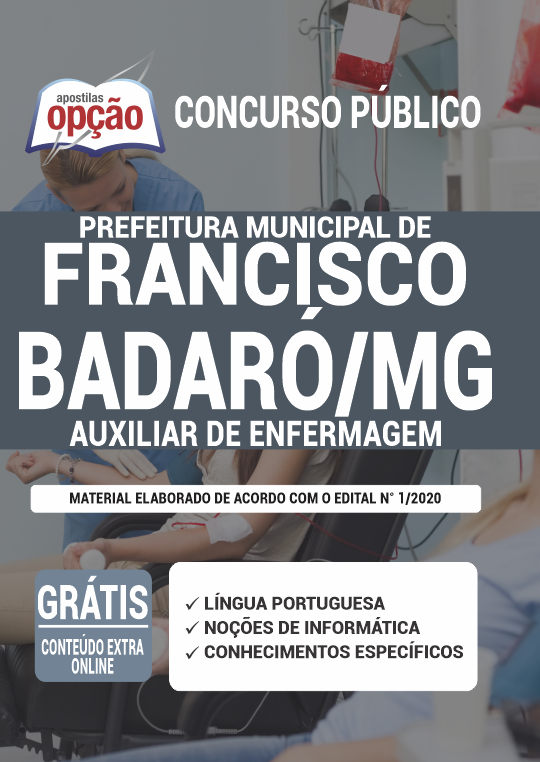 Apostila Prefeitura de Francisco Badaró - MG - Aux Enfermagem