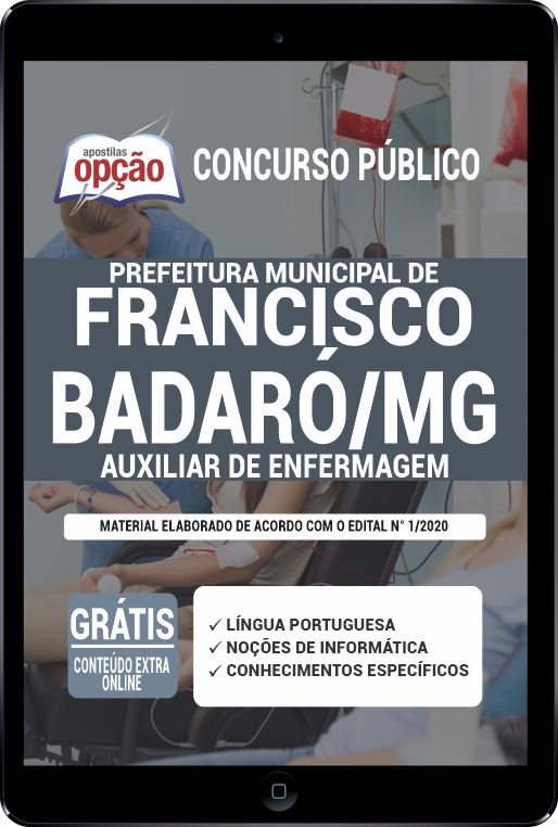 Apostila Prefeitura de Francisco Badaró - MG PDF - Aux Enfermagem